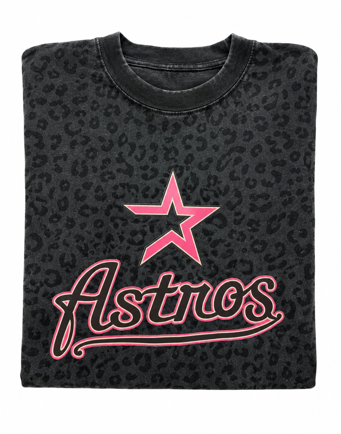 PINK LEOPARD ASTROS TEE