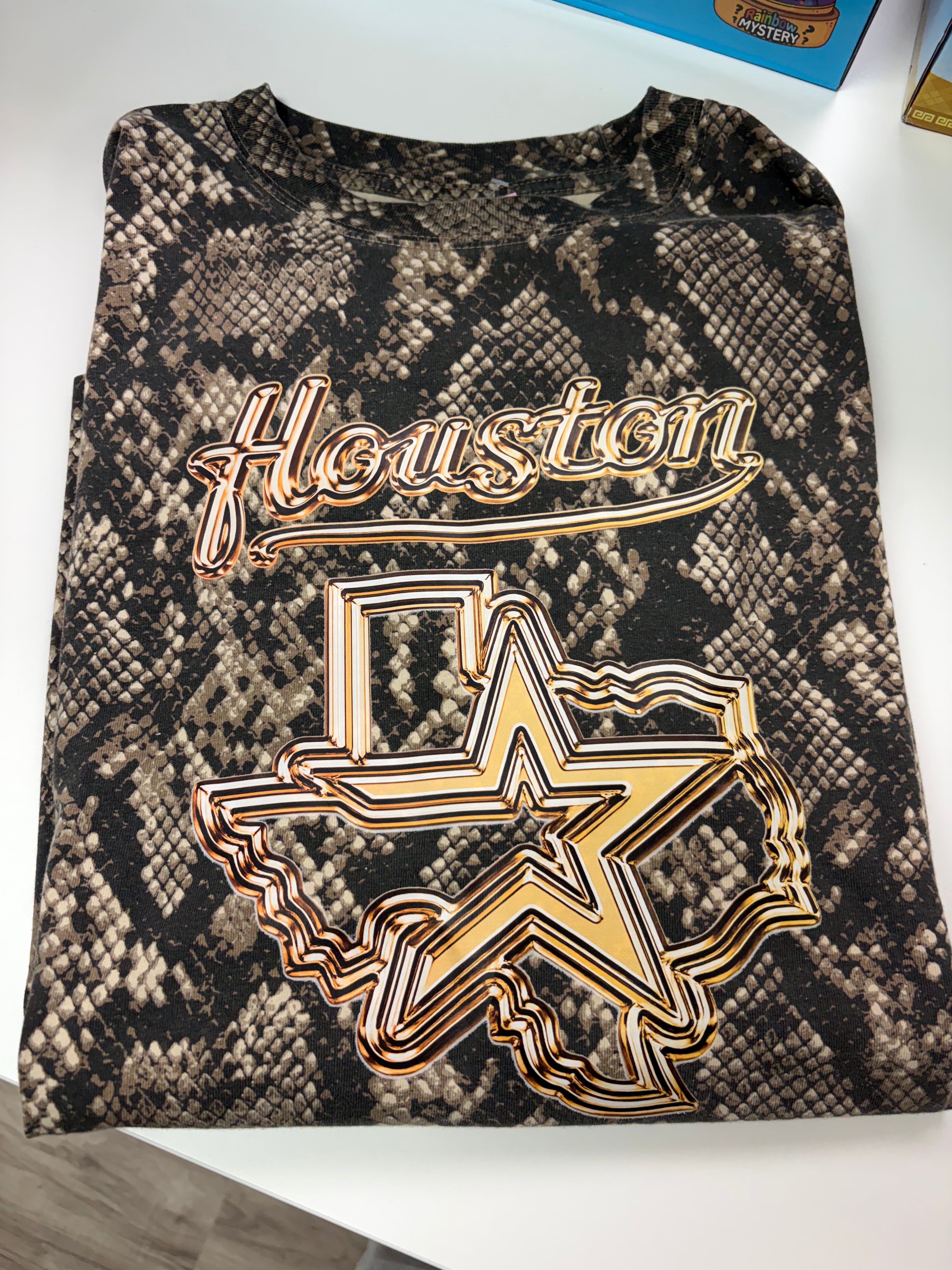 Snake Print Houston -Gold